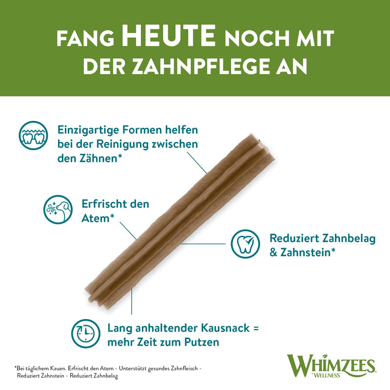 WHIMZEES By Wellness Stix, chewing sticks for very small dogs, dog snack for dental care, size XS, 56 pieces, no added sugar, grain-free, natural, low fat 56 pieces (pack of 1) - BeesActive Australia