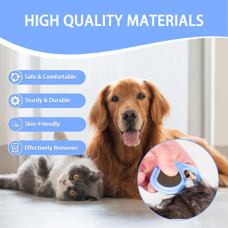 VINEST Pack of 2 de-matting knives for cats, massage grooming knives for long-haired pets, de-matting comb for dogs, pet knot opener with steel blades, cat comb for removing hair knots - BeesActive Australia