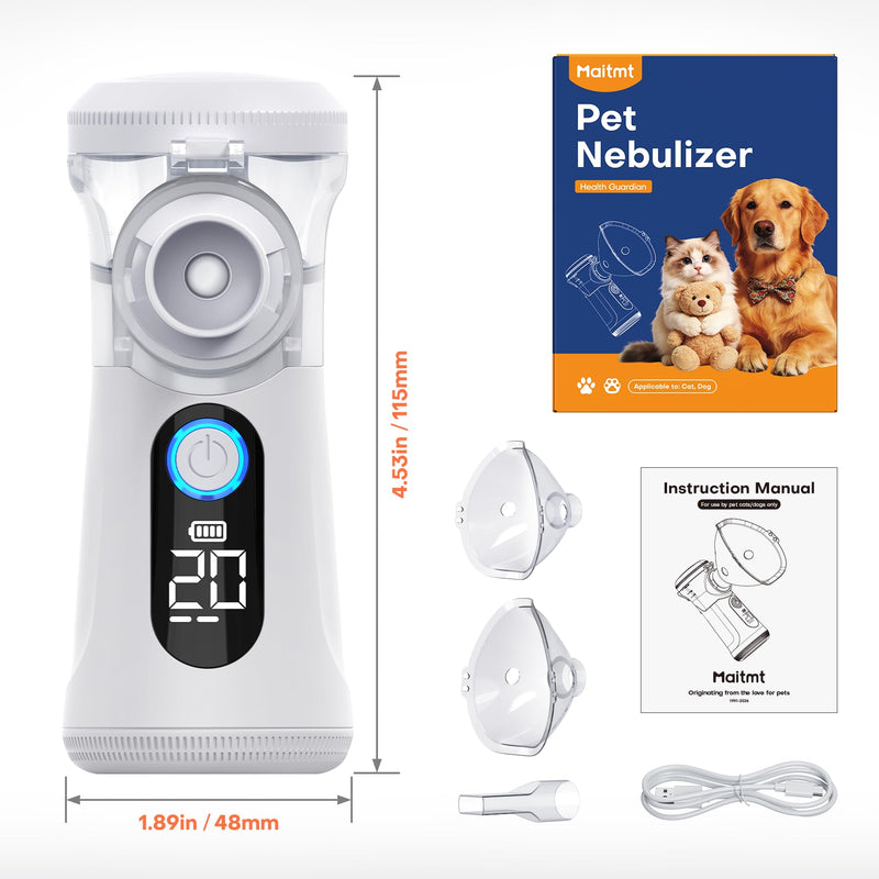 Cat and Dog Nebulizer-Low-Noise Respiratory Inhaler for Pet Breathing Problems, Ideal for Small to Medium Pets