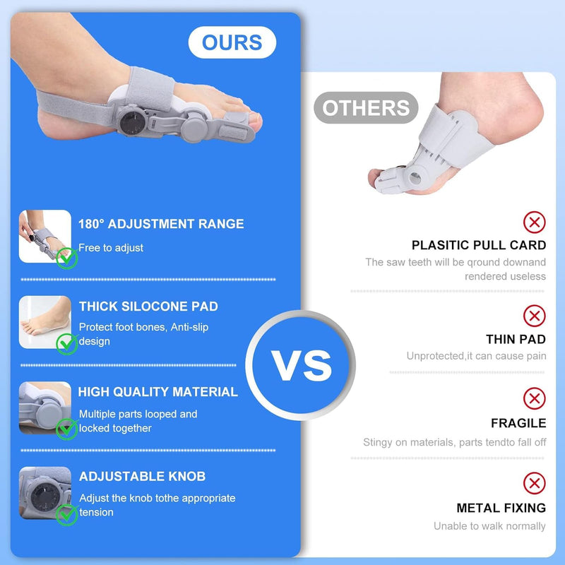 Bunion Corrector for Women Big Toe Straightener,Bunion Relief with Soft Silicone Pad,Breathable & Anti-slip Suitable for Left/Right Feet,Gray,1Pack Gray 1Pack