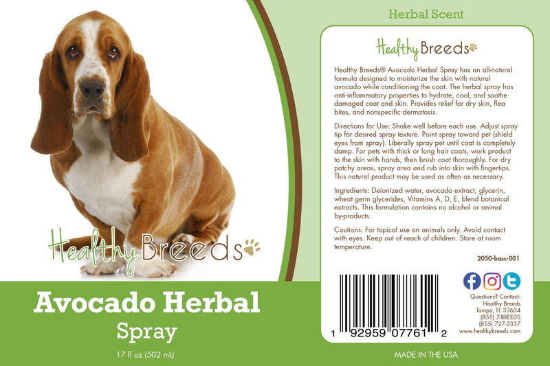 Healthy Breeds Basset Hound Avocado Herbal Spray 17 oz