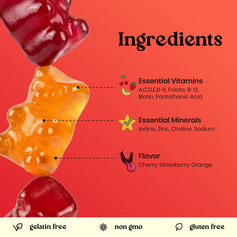 VITA GLOBE Kids Multivitamin Gummies with Vitamins A C D E B6 B12 | Kids Chewable Vitamins, Non-GMO, Vegan, Immune & Growth Support, 60 Gummies 60 Count (Pack of 1)