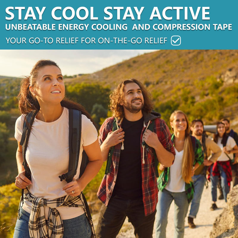 Ice Tape, Self Sticking Bandage Wrap （No Refrigeration Needed）Ice Wrap Instant Cold Compress Compression Tape Wrap, Athletic Muscle Tape, Athletic Tape for Pain and Swelling: Blue - BeesActive Australia