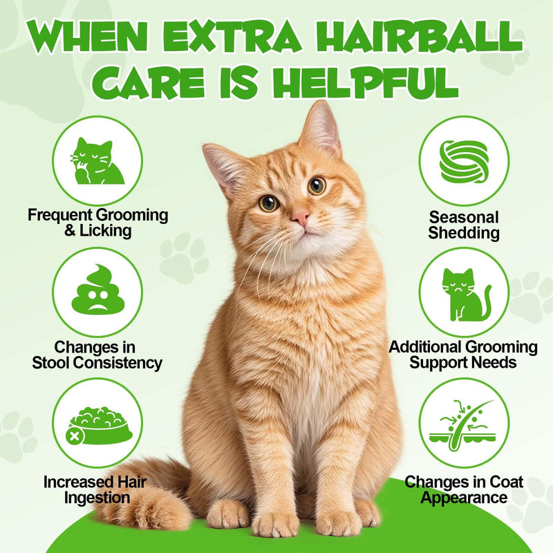Hairball Remedy for Cats - Digestive Support Liquid Drops with Psyllium Husk & Enzymes | Helps Manage Hairballs & Supports Healthy Digestion, 60ml