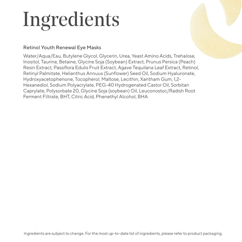 Murad Retinol Youth Renewal Eye Masks – No-Slip Full Absorption Bio-Cellulose Under Eye Patches with Retinol, Blue Agave, & Passionfruit for Lines, Wrinkles, Puffiness 5 Pair (Pack of 1)