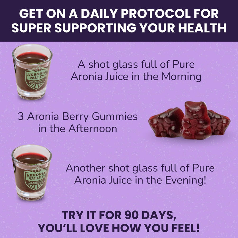 Aronia Berry Gummies | 45 Vegetarian Gummies | Pack of 1 | Immune Support, for Health and Wellness, Delicious Aronia Flavor Aronia Berry Gummies 45 Count (Pack of 1)