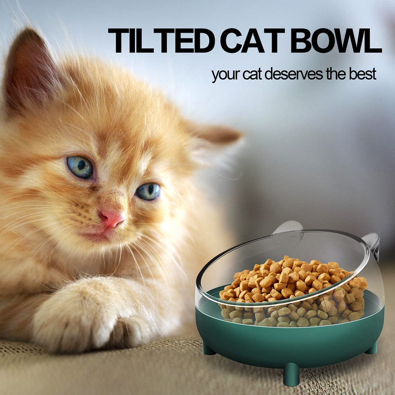 Hamster Food Bowl, Elevated Tilted Pet Feeder, Reduces Neck Strain, Suitable for Dwarf Hamsters, Gerbils, Mice, Puppies, and Other Small Animals Green - BeesActive Australia