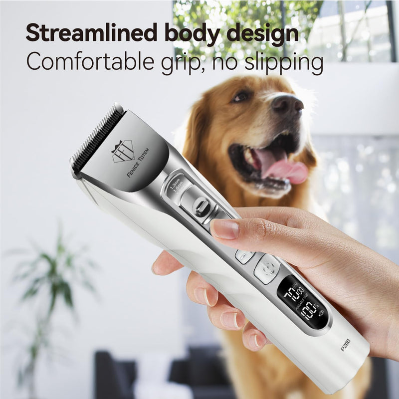 P200 Dog Grooming Clippers, LCD Display, Adjustable 5 Speeds Low Noise - BeesActive Australia
