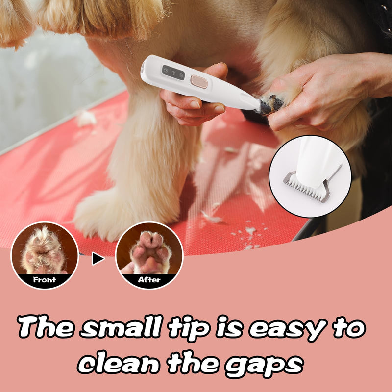 Paw Trimmer for Dogs, Beihre Dog Clipper with LED Light IPX5 Waterproof Clipper Dog Wireless Dog Paw Trimmer for Dogs Cats Paws, Eyes, Ears, Face, Body - BeesActive Australia