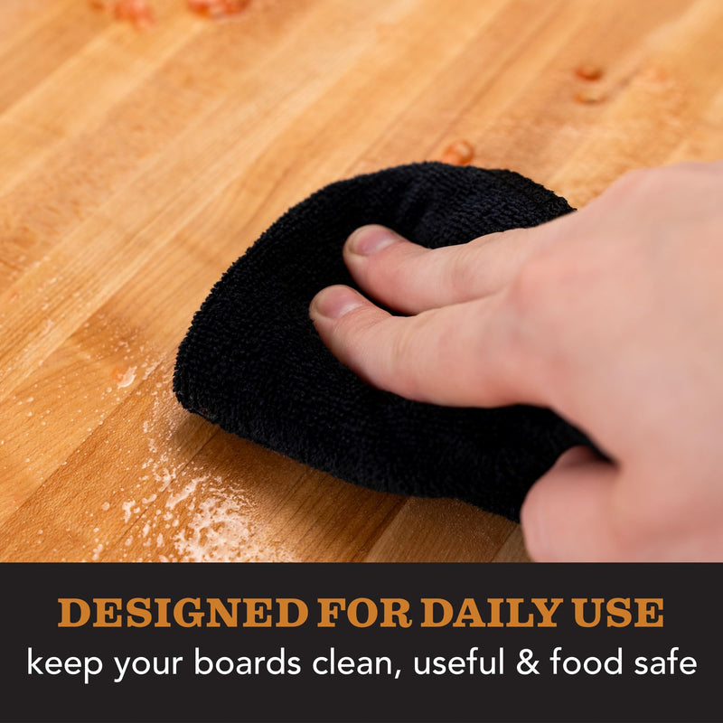 CLARK'S Natural Cutting Board Spray Cleaner, with Microfiber Cloth, for Wood Countertop – Pure Ingredients Filtered Water, Distilled Vinegar, Castile Soap, Lemon & Orange Citrus Oil Extracts, 12oz - BeesActive Australia