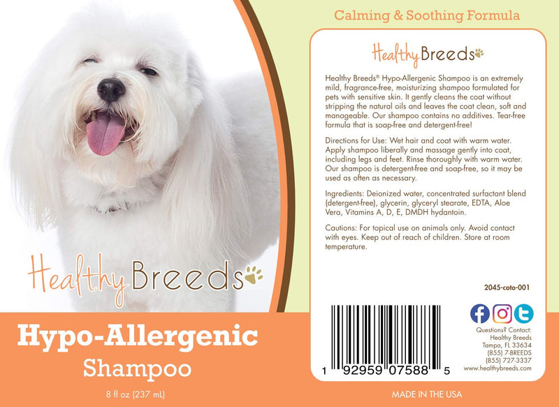 Healthy Breeds Coton de Tulear Hypo-Allergenic Shampoo 8 oz - PawsPlanet Australia