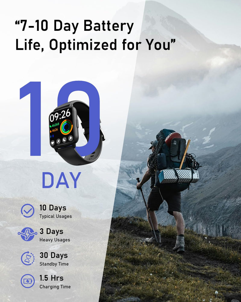 DIVElink Smart Watches for Men Women Fitness - Fitness Tracker with Monitor iP68 Waterproof 100+ Sport Mode Activity Trackers Compatible iPhone Android Phones - BeesActive Australia