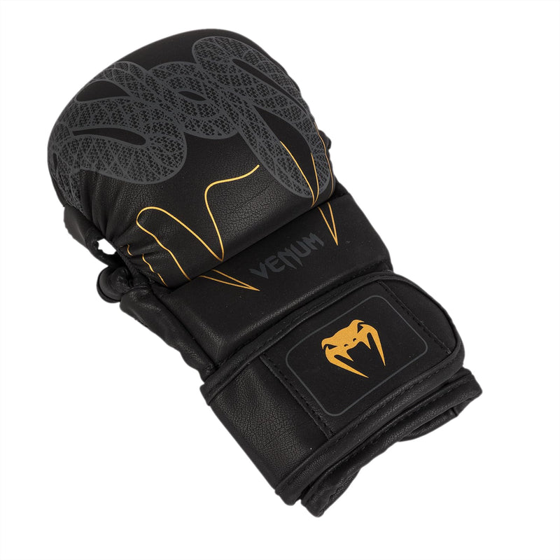 Venum Serpenti Sparring Gloves Black/Silver/Gold Large/X-Large - BeesActive Australia