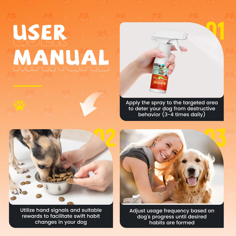 Bitter Apple Spray for Dogs to Stop Chewing, Anti Chew Behavior Training Aid for Dogs and Cats, Bitter Yuck Spray for Dogs Prevent Chewing Licking of Bandages, Paws, Shoes, Fur and Furniture - BeesActive Australia