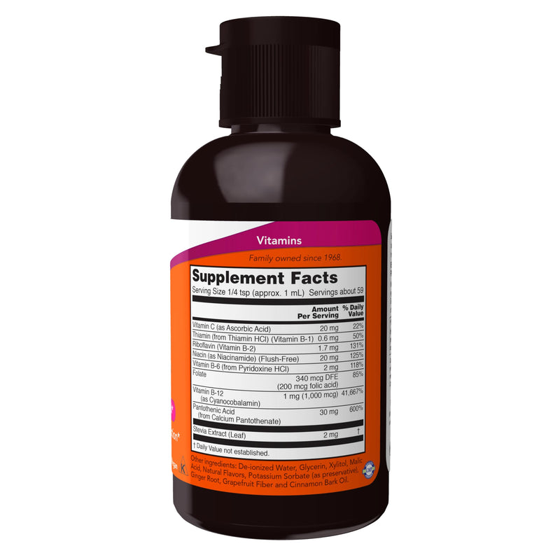 NOW Foods Supplements, Vitamin B-12 Complex Liquid, Energy Production*, Nervous System Health*, 2-Ounce 2 Fl Oz (Pack of 1)