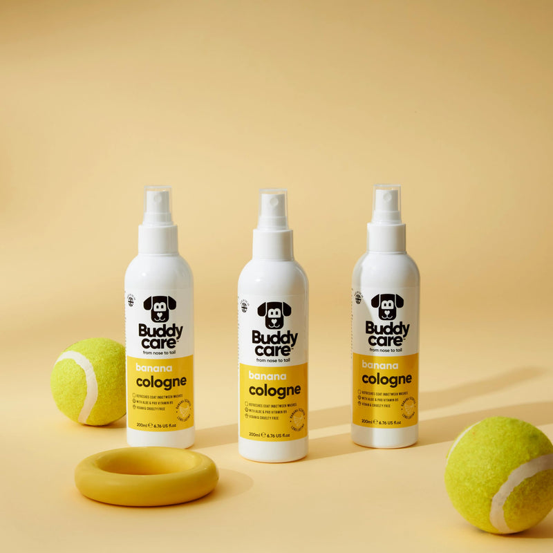 Dog Cologne - Banana - 200ml - Refreshing and Banana Scented Dog Cologne - Refreshes Between Dog Washes 6.76 Fl Oz (Pack of 1) - PawsPlanet Australia