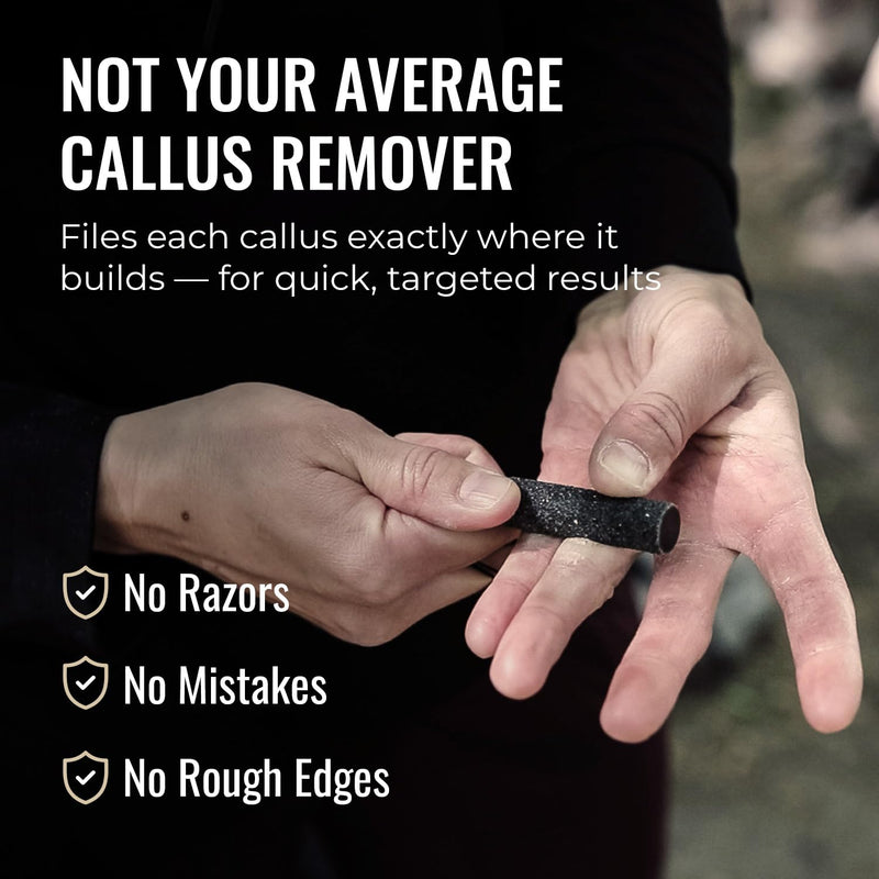 SandBar Callus Removal, Hand Callus Remover Salve Balm Stick for Working Hands, Lightweight Dead Skin Remover Tool Grit Surface, Knurled Handle, Magnetic Cap Hand File 4" - Black - BeesActive Australia