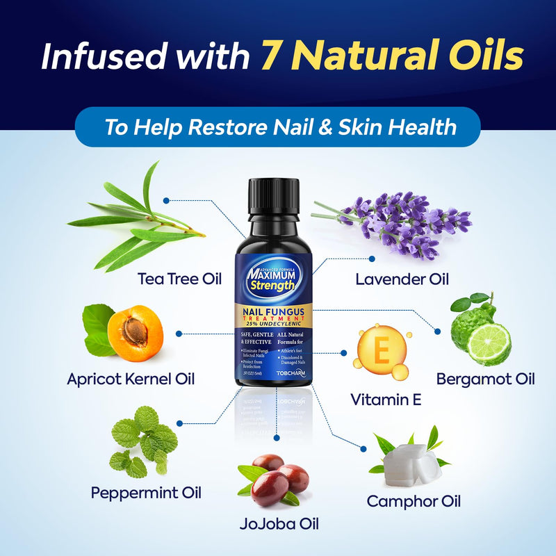 Toenail Fungus Treatment with 25% Undecylenic Acid, Toe Fungus Treatment for Toenail, Fungus Nail Treatment, Toenail Fungus Treatment Extra Strength, Fungal Nail Treatment for Athletes Foot - 2pcs - BeesActive Australia