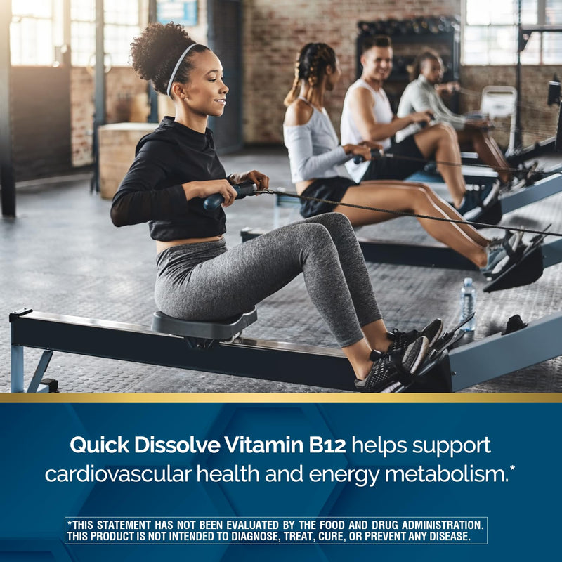 Nature's Wonder Vitamin B12 5000 mcg Quick Dissolve Tablets, High Potency B12 Supplement for Energy Metabolism, Nervous System & Red Blood Cell Support, 120 Tablets, 120 Day Supply