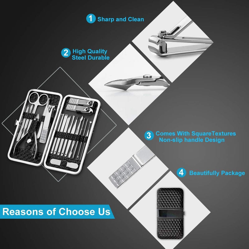 18PCS Ingrown Toenail Tool Ingrown Toenail Treatment Pedicure Tools，Ingrown Toenail Tool Kit Nail Clipper Set Pedicure Kit Ingrown Toenail Pedicure Tool By JTIEO… silver - BeesActive Australia
