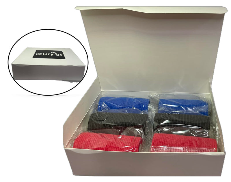 AURPET 4" Self Adhesive Bandage Wrap Strong Vet Tape for Medical Wrap, Horse Wrap or Dog First Aid Cohesive Bandage Wrap Sports Wrap Self Stick Bandage Wrap (Black) Black - BeesActive Australia