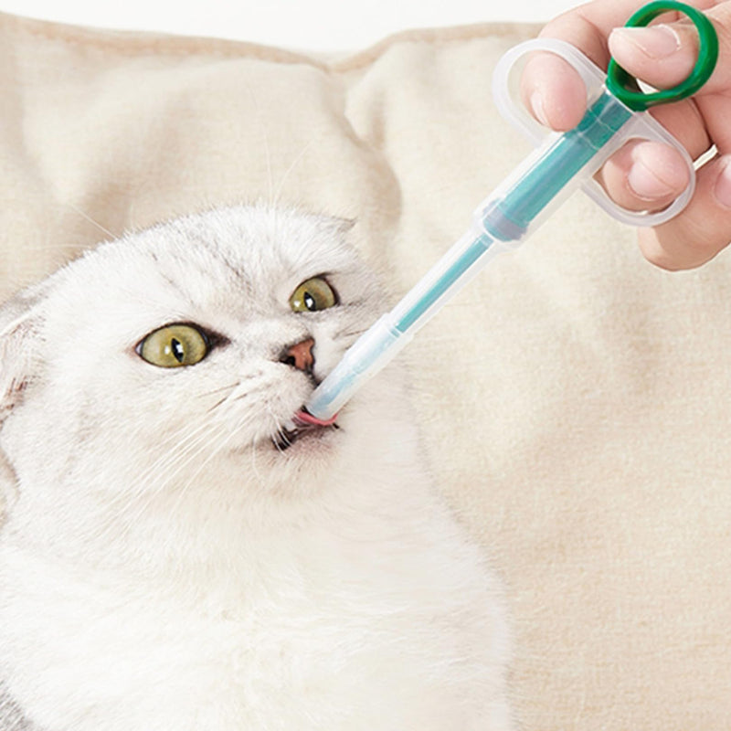 Pack of 2 pill dispensers for cats, cat tablets, pill feeders, cats tablet dispenser, animal medicine shooter dispenser assist, silicone hiding feeders syringe assistant for pet pill