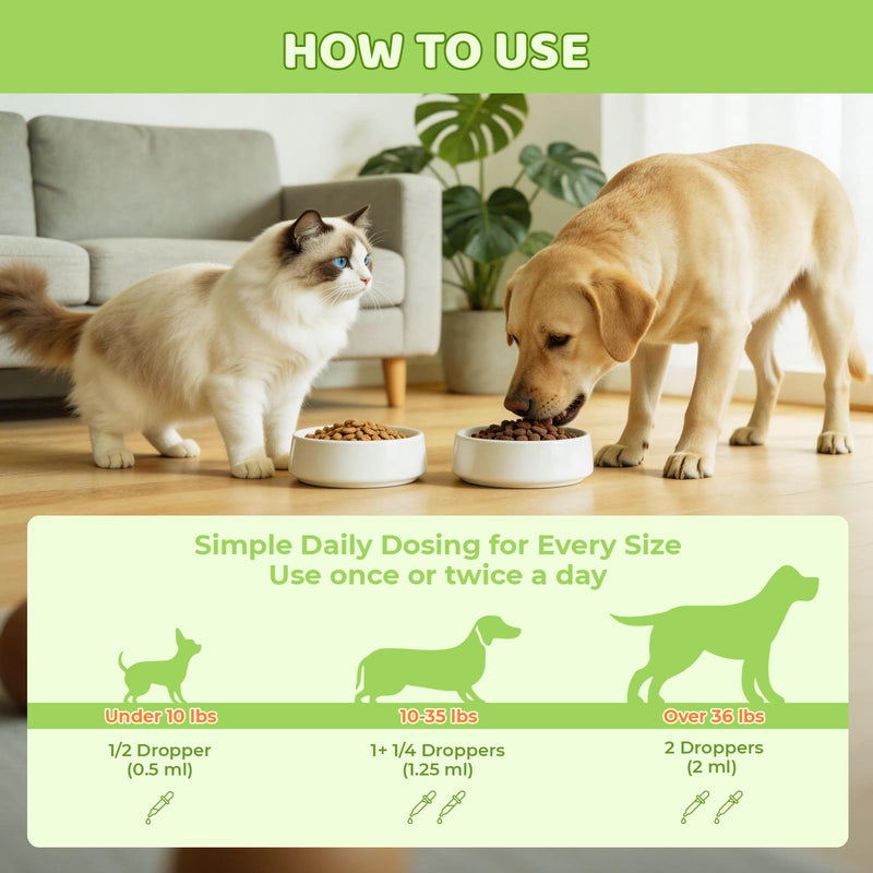Natural Yeast Relief Drops for Dogs & Cats – 2 fl oz Herbal Ear & Skin Support for Itching, Paw Licking, Hot Spots & Odor Control – Apple Cider Vinegar & Goldenseal – Chicken Flavor Liquid Drops