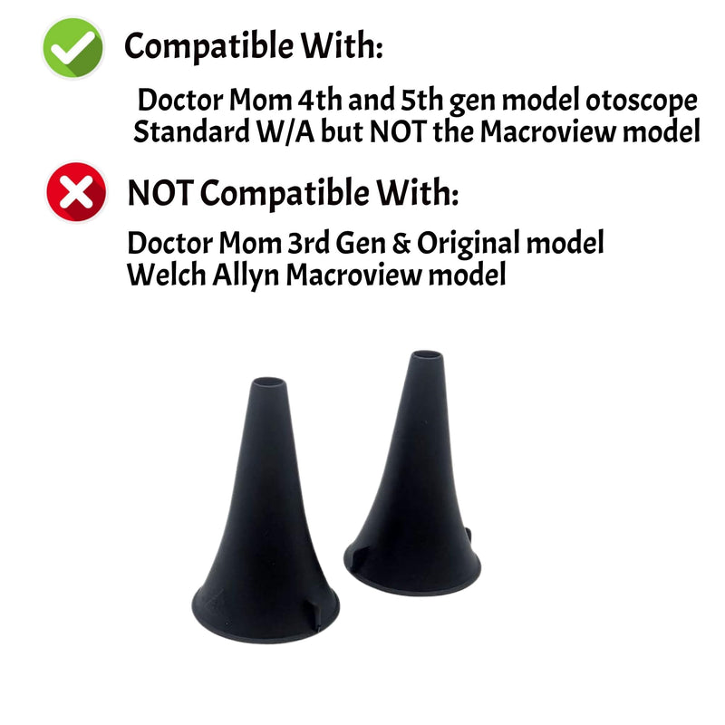 120 Large 5mm Diameter Specula for 4th and 5th Generation Doctor Mom Otoscope Perfect for Adults & Older Children Important- NOT for Dr Mom 3rd Gen and Original otoscopes. - BeesActive Australia