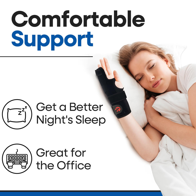 Pinky Finger Splint Boxer Fracture Brace | Ulnar Gutter Splint Hand Brace | Ring & Little Finger Splints | Broken Metacarpal Support Cast | Dupuytren's Contracture | Boxers Pinky Braces (SMALL RIGHT) Right Hand Black Small