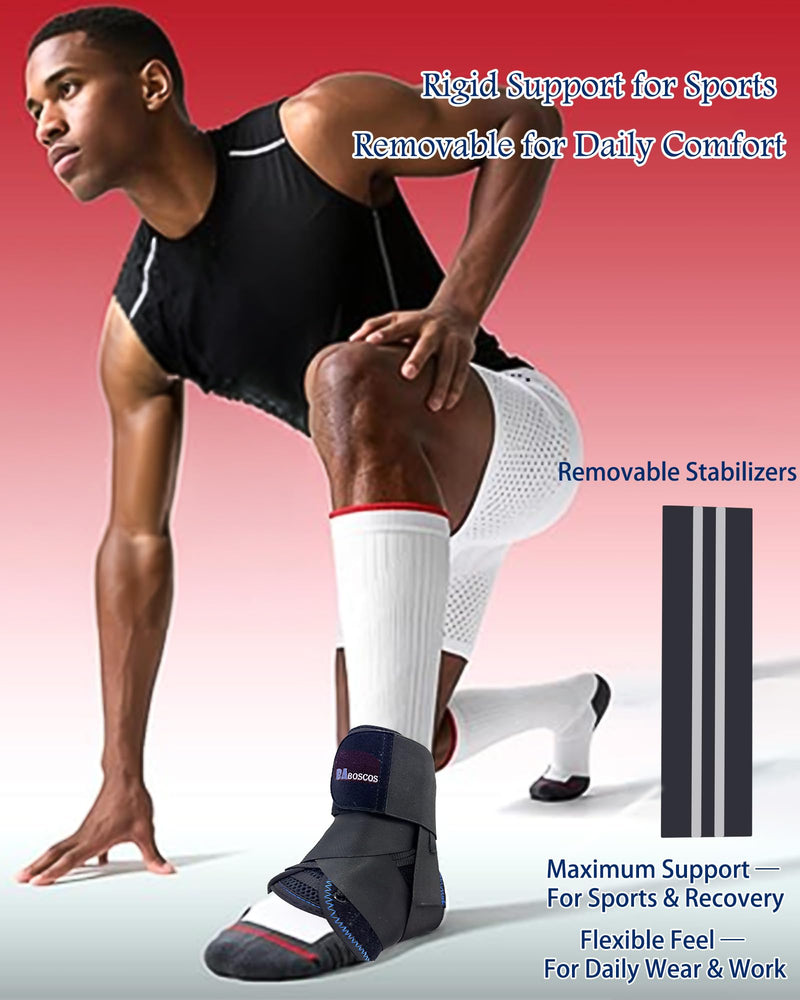 Ultra Thin Ankle Brace for Women Men, Adjustable Figure 8 Lace Up Support for Sprained Ankle, Achilles Tendonitis, Breathable Stabilizer for Running, Basketball, Volleyball & Daily Wear, M Medium Black