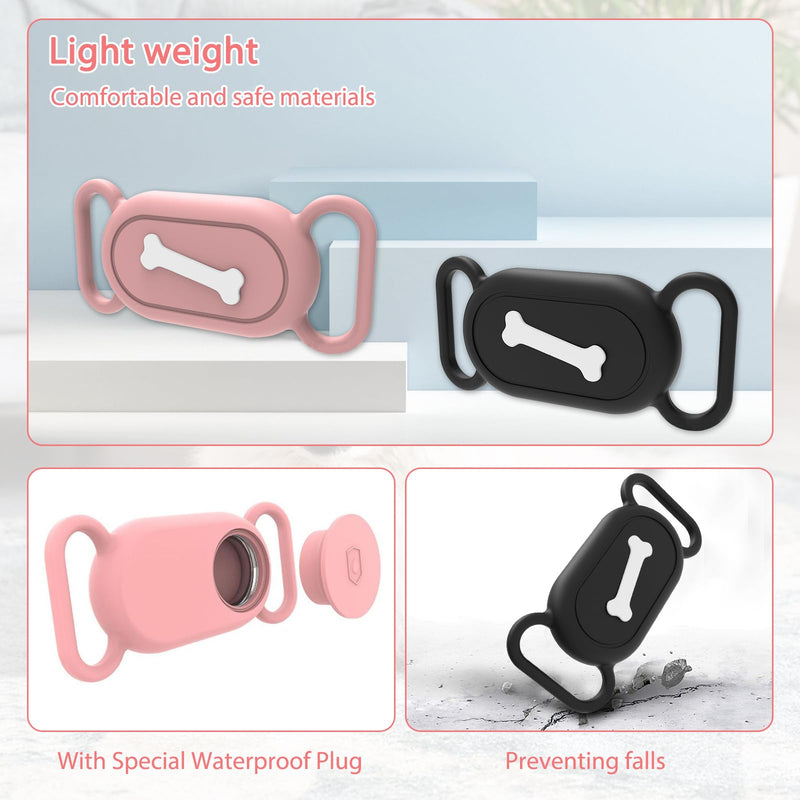 2PCS Cat GPS Tracker Collar Compatible with Samsung Galaxy Smarttag 2, GPS Cat Collar Smarttag 2 Case, Dog Tag Silicone Smart Tag 2 Case, Waterproof, for Children Dogs Cats (Bone Style) - BeesActive Australia