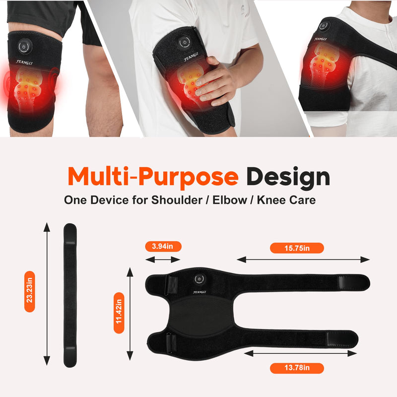 Red Light Therapy Knee Brace Infrared Light Therapy for Knee Pain Relief, 660nm & 850nm Infrared Red Heated Device for Body/Joint/Shoulder/Elbow, Wireless Portable, Gifts for Women Men 1 Pack - BeesActive Australia