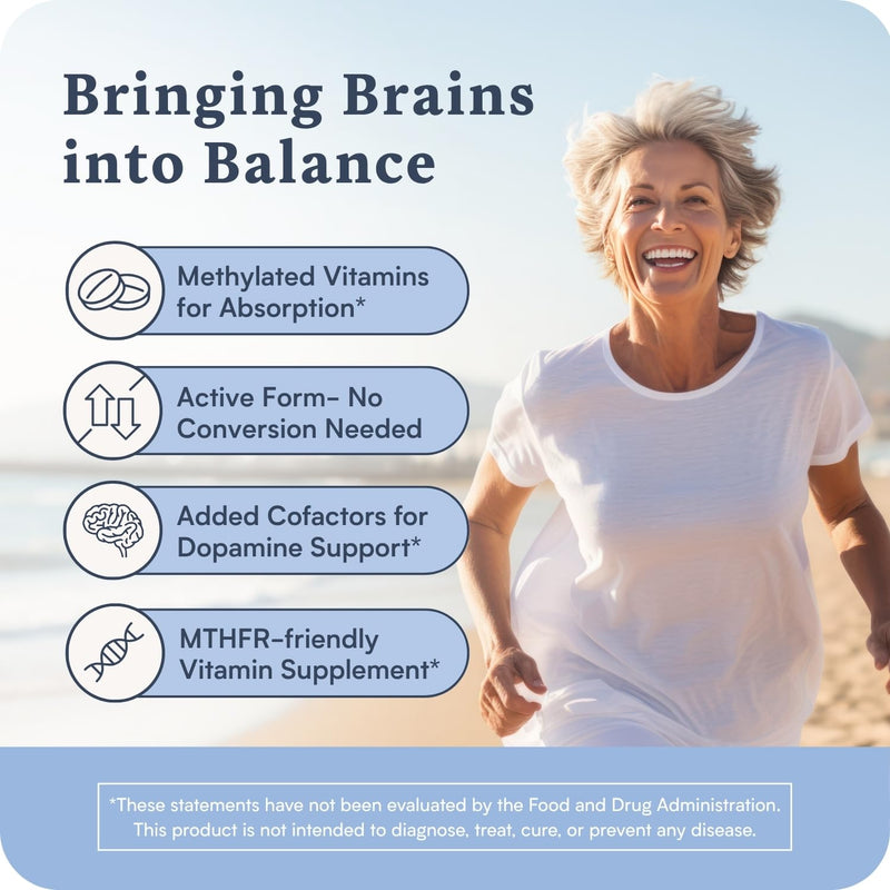 Accentrate Neuro - Brain Health, Methylated Vitamin B Complex, MTHFR | Every B vitamin already in its active form, so your body does not have to convert it first. Supports focus and mood. Teen/Adult