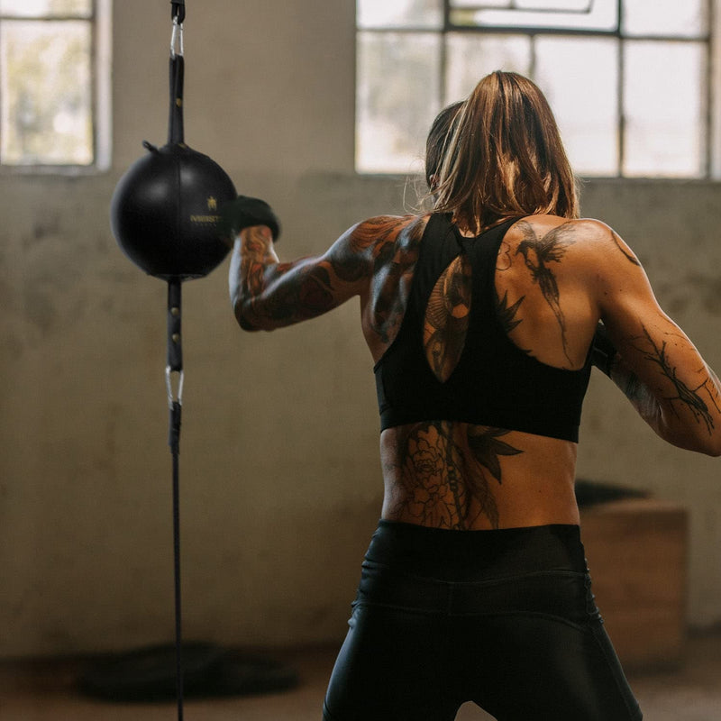 Meister SpeedKills Double-End Leather Speed Bag w/Bungees & Lightweight Latex Bladder Medium (7.0") - BeesActive Australia