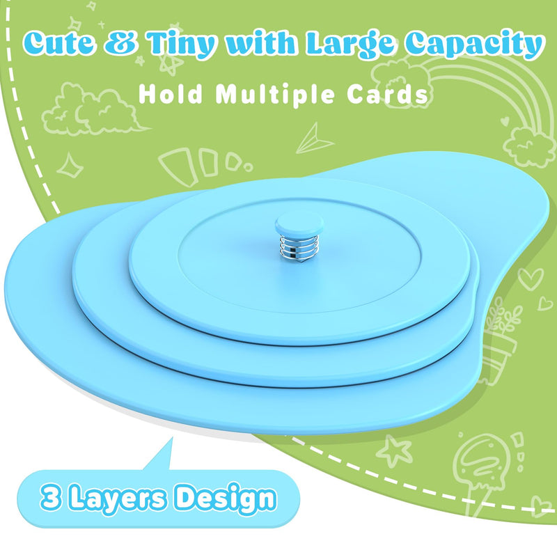 Playing Cards Holder for Little Hands, Multiple Layers Design for UNO Game Nights, Poker, Canasta, Spite Malice, Playing Card Accessories for Family Gatherings & Travel, Set of 4 (2 Blue + 2 Green) 2 Blue + 2 Green - BeesActive Australia