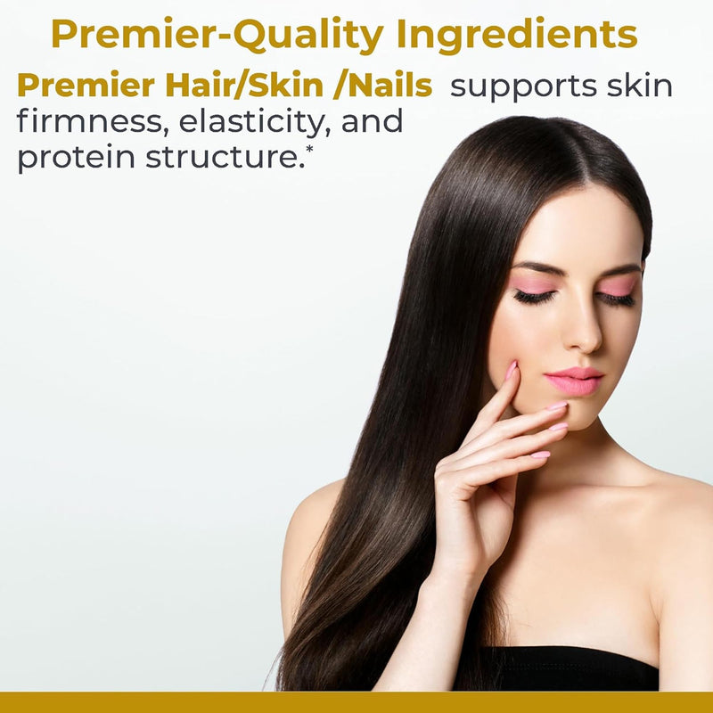 Premier Research Labs Premier Hair/Skin/Nails - Hair Growth Supplement for Women & Men with Keratin, Vitamins for Hair Growth, Beauty from Within for Hair, Skin and Nails - 60 Vegetarian Capsules