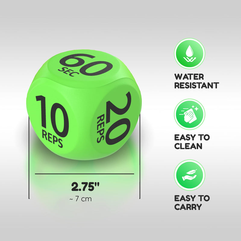 TidyFriend 2 Pack Exercise Dice – 6 Sided Foam Workout Dice for Teens & Adults, Fun Fitness Equipment for Solo or Group Classes, Home Gym Use – Great Workout Equipment & Gifts for Gym Lovers (Yellow) Yellow