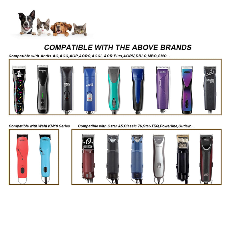 7FW Wide Pet Dog Grooming Detachable Blades,Compatible with Andis,Oster A5,Wahl KM10 Clippers,Cut Length 1/8"(3.2mm) 7fw - BeesActive Australia