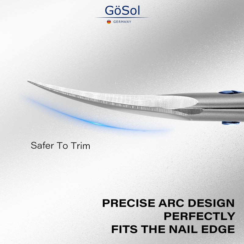 Cuticle Scissors Multi-Purpose Ultra Fine Curved Cuticle Scissor 420 Stainless Steel, Precision Pointed Tip Grooming Scissors for Eyebrow; Dead Skin; Manicure; Eyelash, Includes Leather Case - BeesActive Australia