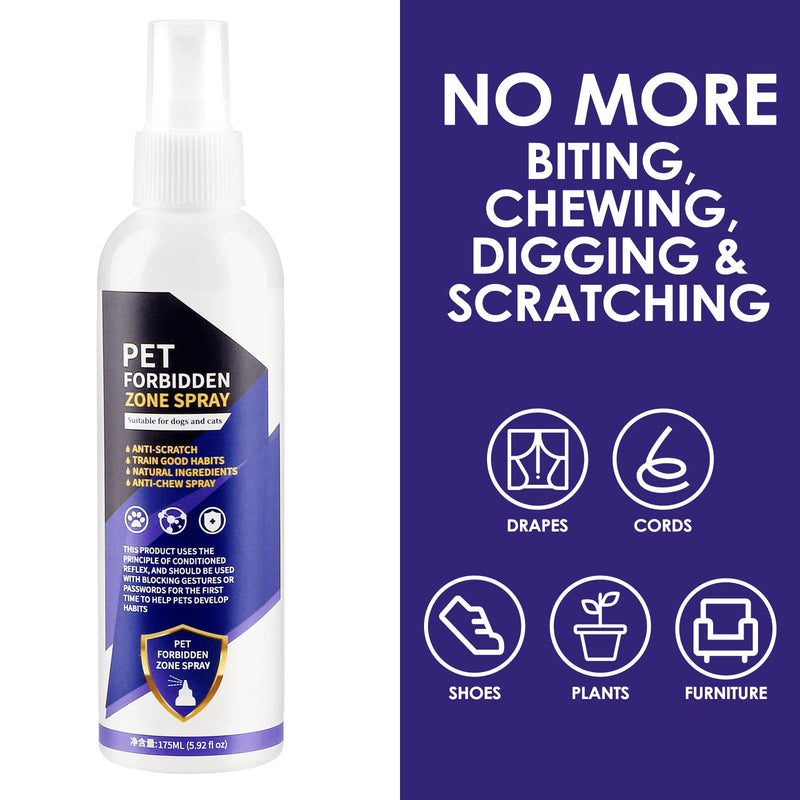 No Chew Spray for Dogs. 175ML Bitter Apple Spray for Dogs to Stop Chewing. Effective Anti Scratch Furniture Protector. Anti Chew Spray for Dogs Puppies. Alcohol Free & Non-Toxic, Indoor & Outdoor Use - BeesActive Australia