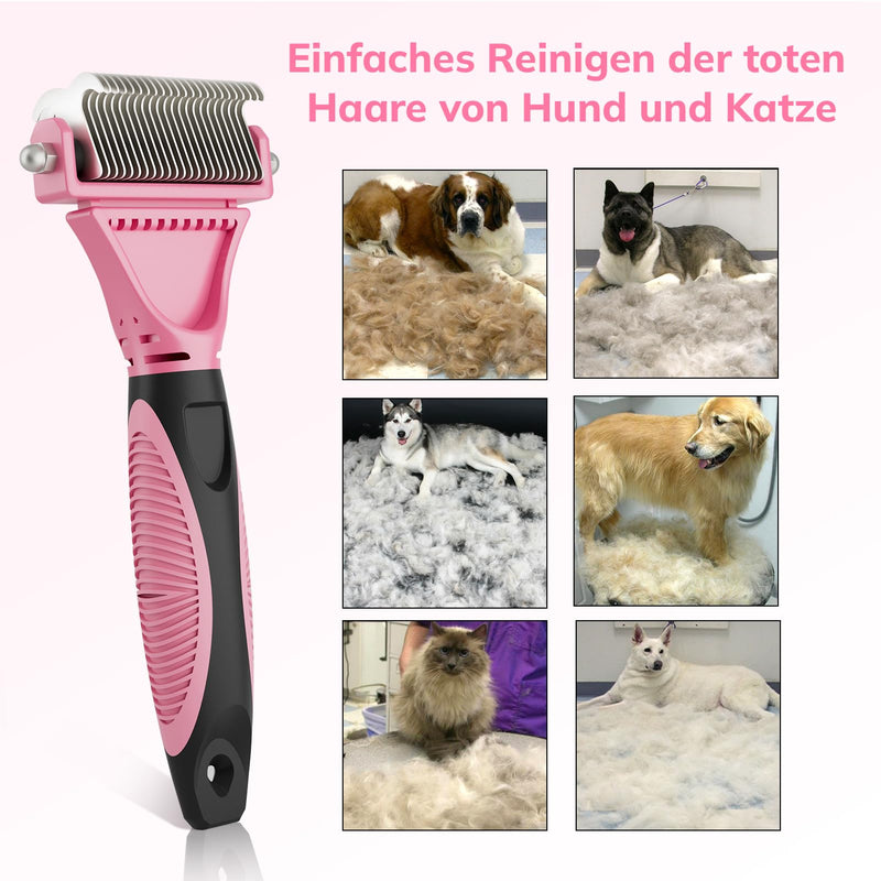 morpilot cat brush for gentle, precise hair removal. Suitable as a cat brush for long hair. Cat brush for short hair against matting. Pleasantly massaging undercoat brush for dogs. Pink - BeesActive Australia