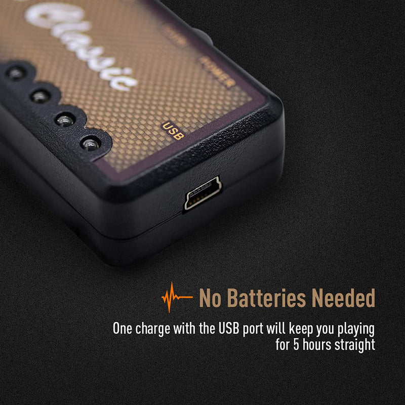 SONICAKE Mini Guitar Headphone Amp with Overdrive Reverb - US Classic US Classic Reverb Effect