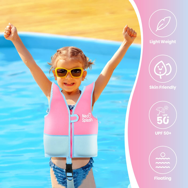 Kids Swim Vest Neoprene Swimming Aid with Adjustable Safety Strap for Age 1-3 and 3-6 KS-PB - BeesActive Australia