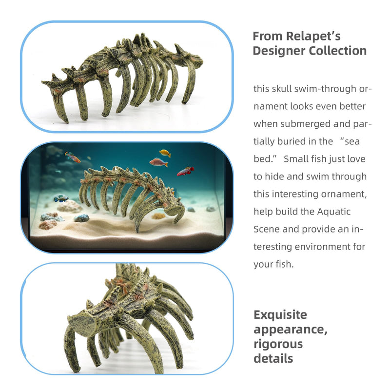 relaqcc Aquarium Skull Animal Skeletons, Reptile Tank Accessories, Fish Tank Decorations for Amphibians, Betta Fish, Shrimp, Hermit Crab, Leopard Gecko - BeesActive Australia