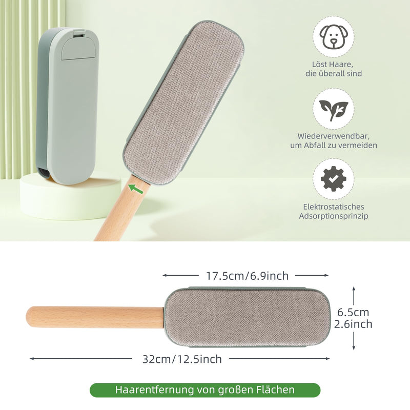 Ceblish Lint Brush for Pet Hair, Pet Hair Remover Reusable, Cat Hair Remover, Lint Remover Clothes, Pet Hair Remover Brush, Clothes Brush, Easy to Clean, Green - BeesActive Australia