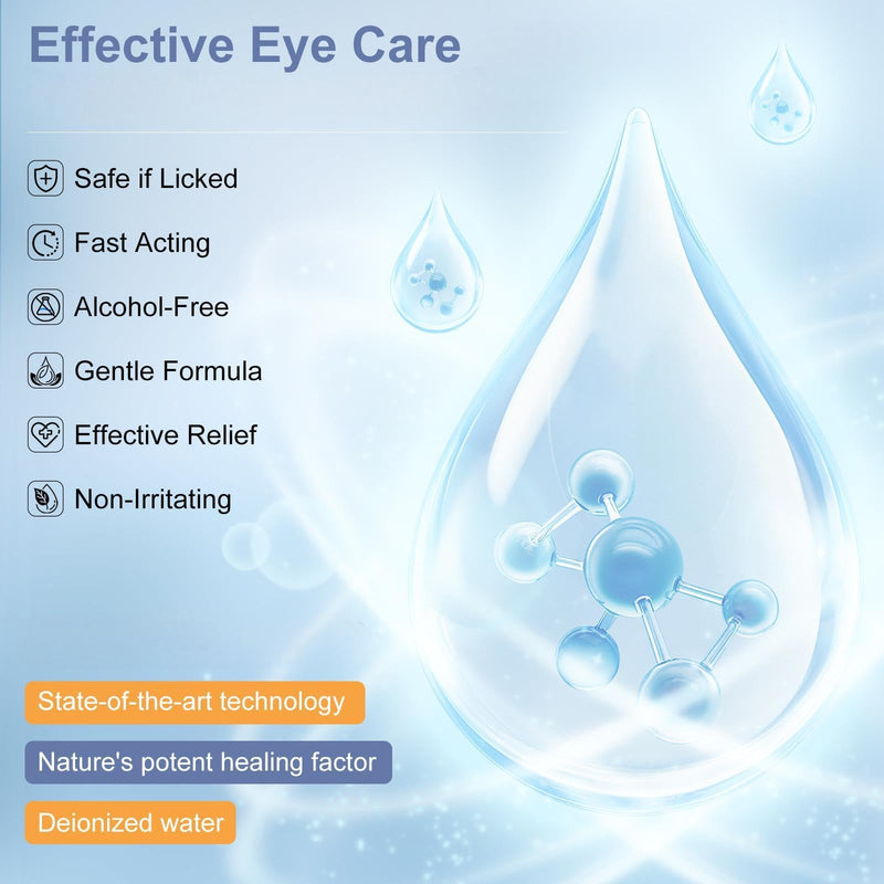 PET Dog Eye Gel,Daily Dog Eye Gel Drops,Moisturizes & Smooths Dry Eyes, Gentle Pet Eye Care for Dogs,Cats,1 Pack 1.41 OZ