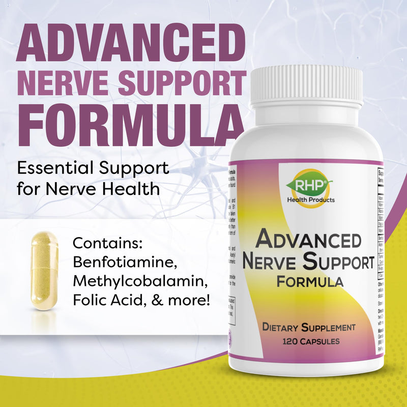 Advanced Nerve Support Formula. Peripheral Neuropathy Supplement with Alpha Lipoic Acid for Healthy Nerve Repair & Function. Maximum Strength Formula, 120 Capsules