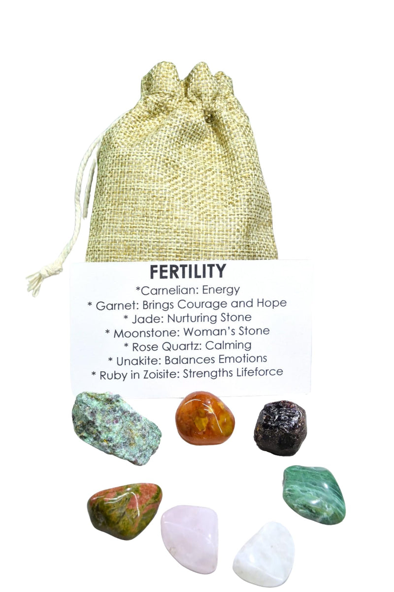 Healing Atlas Fertility Healing Crystals and Stones Kit - Enhance Your Fertility Naturally with Authentic Chakra Balancing Gems - Complete Crystal Therapy Set for Fertility Support - Crystal Healing