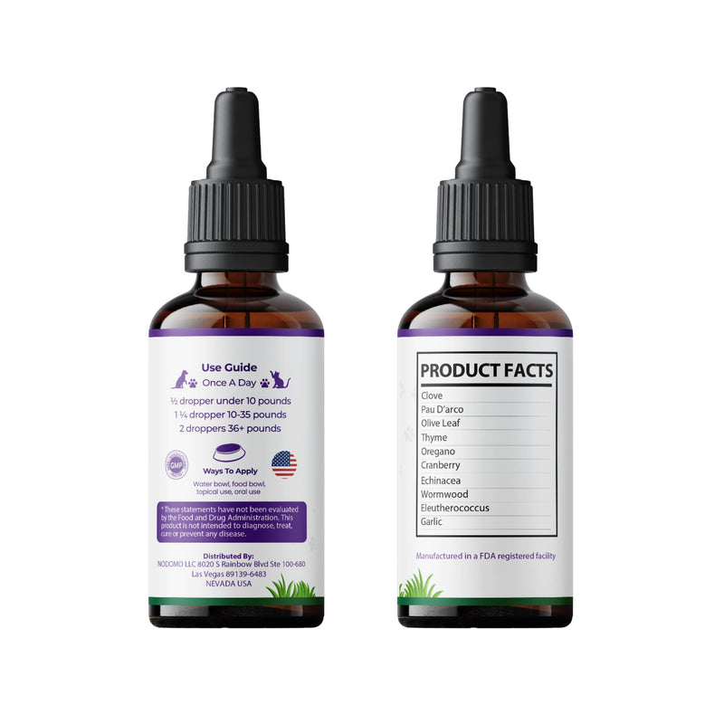 Herbal Supplements for Dogs & Cats | Dog & Cat Health Supplies Drops | Herbal Remedy with Cranberry, Respiratory & Cold Drop | 2 Fl.Oz