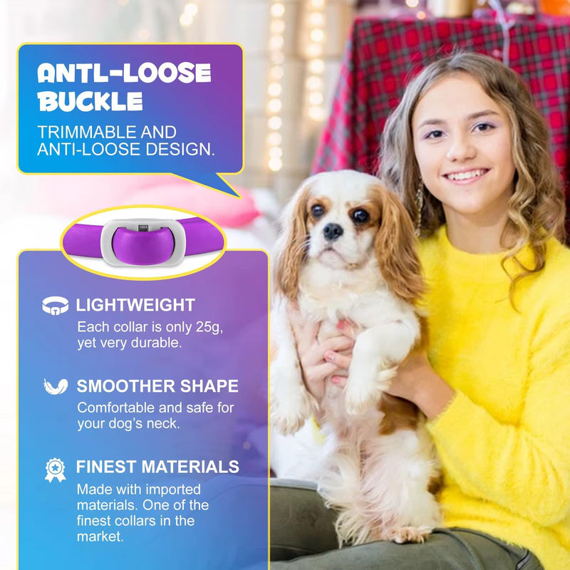 Calming Collar for Dogs, 3 Packs Dog Anxiety Relief, Adjustable Calming Collar for dogs, Separation Anxiety Relief Stress 60 Days Long Lasting Calming Effect for Large Middle and Small Dogs